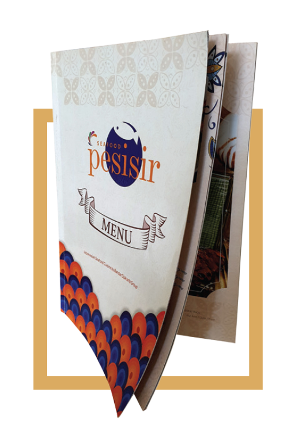 Restaurant menu seafood pesisir printing